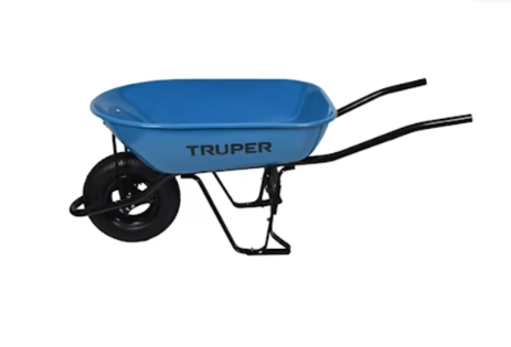 CARRETILLA DE 1 RUEDA 580 KG AZUL MARCA TRUPER